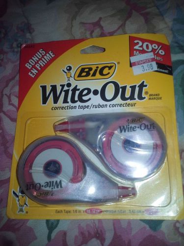Bic Wite Out white out two pack 2 twin pack NEW