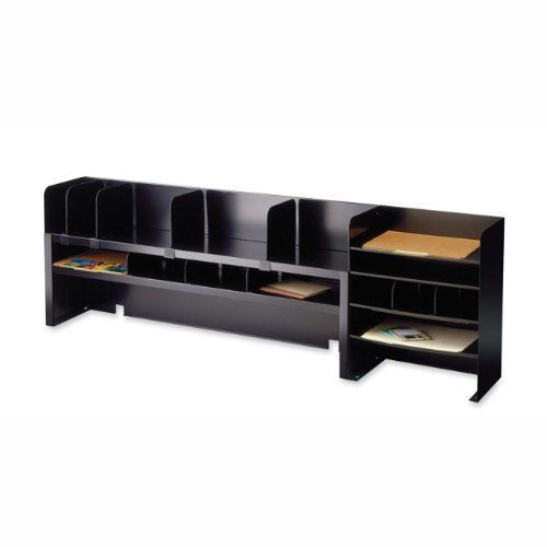 STEELMASTER Steel Desk Organizer with 4 Movable Shelves  58.25 x 18.38 x 9.5 Inc