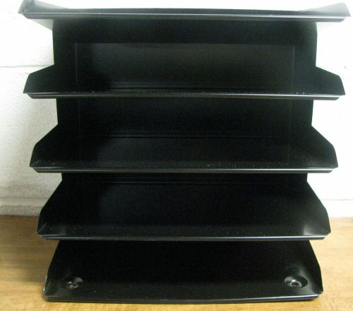 Steelmaster industrial office desk five metal trays organizer sorter usa euc for sale
