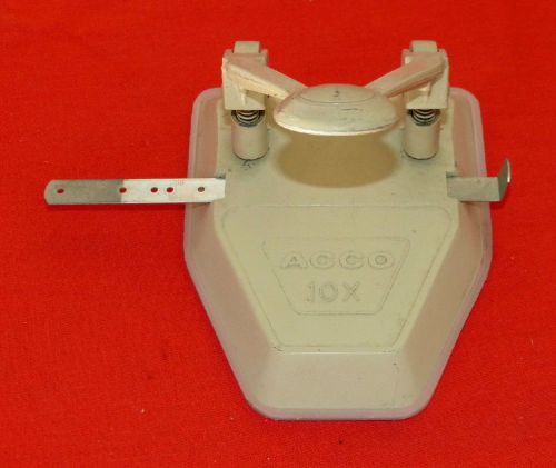 Vintage acco 10x (10 sheet) 2-hole punch in good working condition for sale