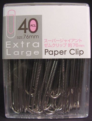 Lot of 40 Large Jumbo Giant Paper Clips 3&#034; Organizing,Taxes, School, Law