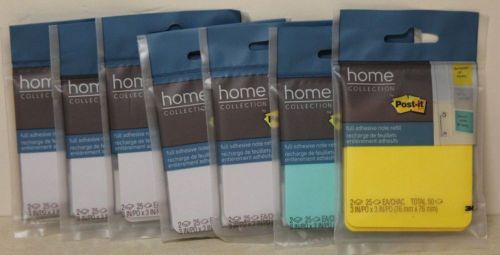 New! Lot of 7 Post It Home Collection Full Adhesive Note Refill
