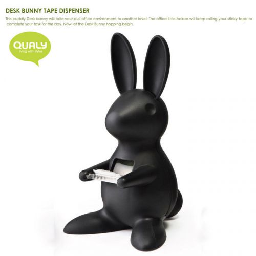 QUALY Living Styles Home Design Houseware Office Desk Bunny Tape Dispenser Black