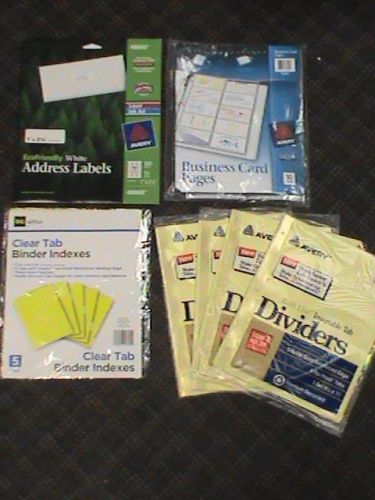 Lot of Tab Dividers - Bus. Card Pages - Address Labels - New