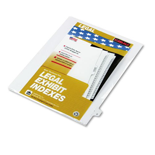80000 Series Legal Index Dividers, Side Tab, Printed &#034;X&#034;, White, 25/Pack