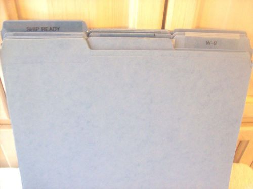 29 letter size file folders - blue - 1/3 tab for sale