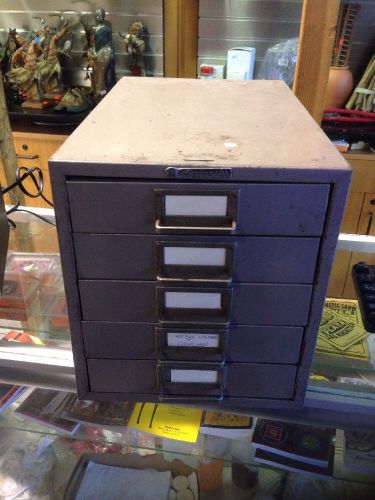 Vintage Industrial Steelmaster Mini 5 drawer File Cabinet
