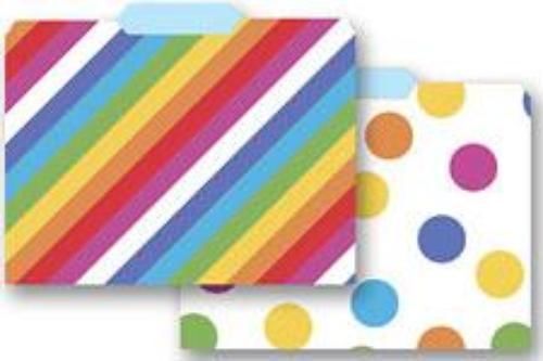 Top Notch Teacher Kaleidoscope/Colorful Diamonds 3rd Cut File Folder
