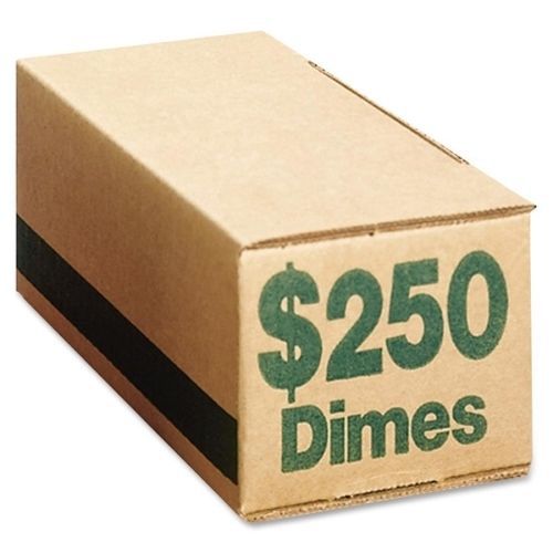 PM Company 61010 Coin Box Dimes 250 50/CT Green