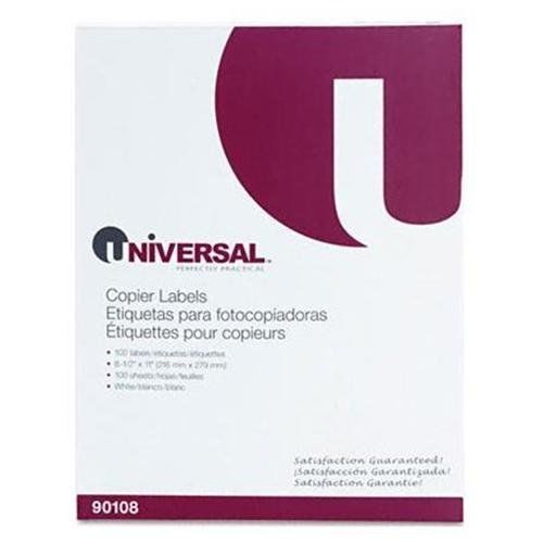 Universal Office Products 90108 Shipping Labels For Copiers, 8-1/2 X 11, Bright