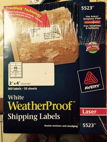 Avery Weather Proof Mailing Label - 2&#034; Width X 4&#034; Length - 500 / Pack - (5523)
