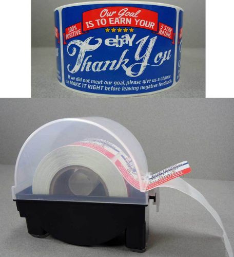 250 Ebay Shipping Labels Thank You For Your Purchase Stickers &amp; LABEL DISPENSER