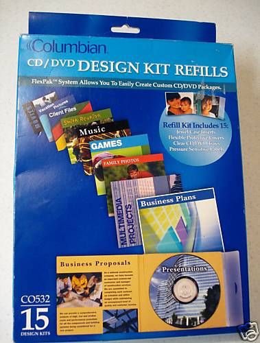 Columbian CD/DVD Design Kit Refills CO532 (15  Kits)