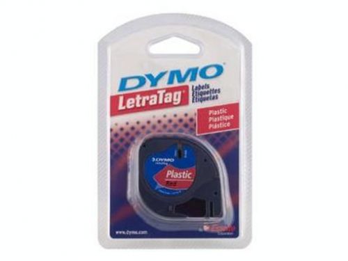Dymo letratag - plastic tape - black on red - roll (0.47 in x 13.1 ft) 1 r 91333 for sale