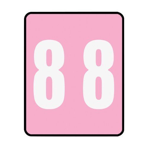 Smead 67498 pink am100rn color-coded numeric label - 8 - 1.50&#034; width (smd67498) for sale