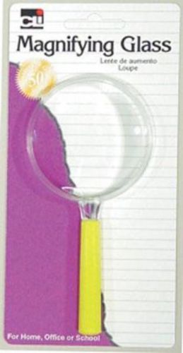 Charles Leonard Magnifying Glass Asst. Colors 2 1/2&#039;&#039; Lens-Magnifies 2x 1/CD