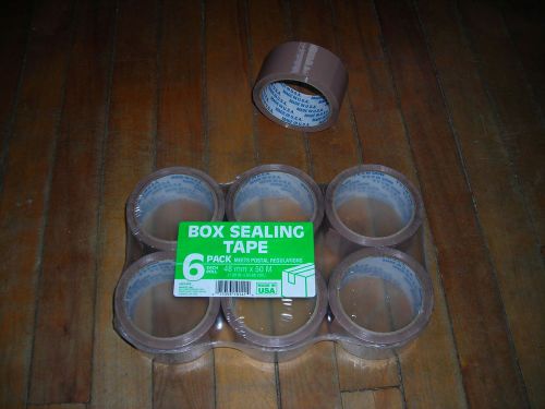 Box Sealing Tape, 6 pack 48mm x 50M (1.89 IN. x 54.68 YDS)