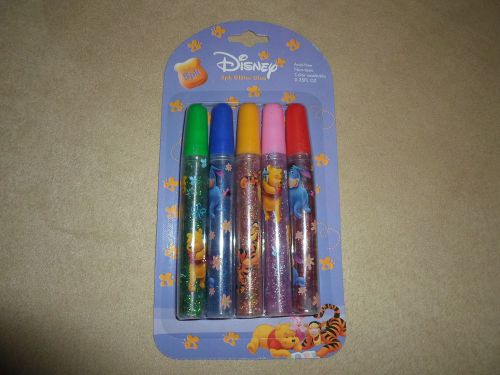 5 Pk Disney Winnie The Pooh Acid-Free Non-Toxic Glitter Glue Pens~NEW IN PACKAGE