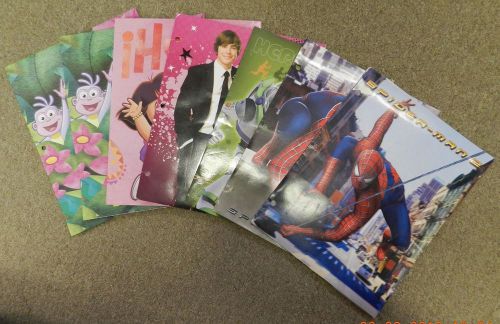 Lot of 7 portfolio folder dora explorer spiderman toy story east high pocket new for sale