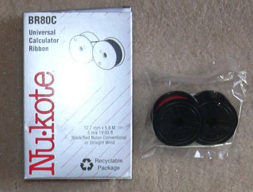 NUKOTE Universal CALCULATOR Ribbon BLACK/RED BR80C