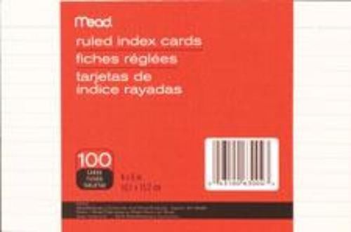 Mead Ruled Index Cards 4&#039;&#039; x 6&#039;&#039; 100 Count