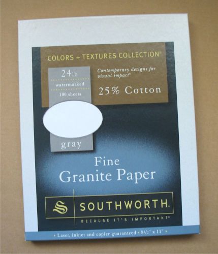 20 Sheets Southworth Fine Granite Specialty Copy Paper 24 lb 8-1/2&#034; x 11&#034; P914CK