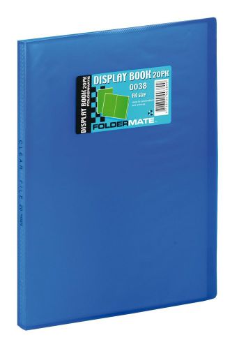 Blue A4 Foldermate Display Book - 40 Pockets - Semi Rigid Cover - Textured Cover
