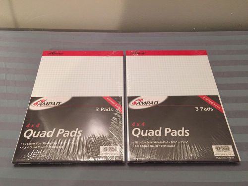 AMPAD Quad Pads 6 50-sheet Pads 4x4