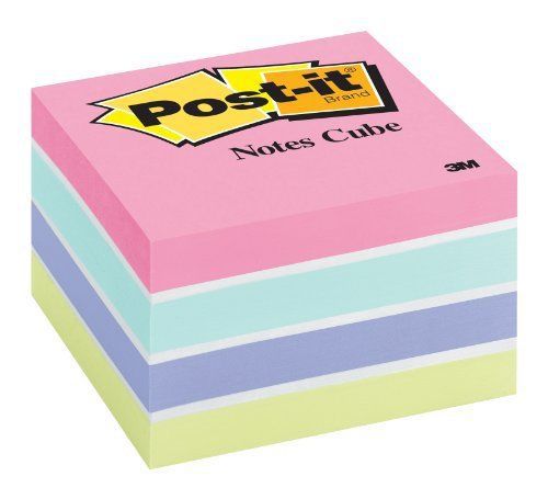 Post-it Pastel Notes - Self-adhesive - 3&#034; X 3&#034; - Assorted - Paper (2056FP)