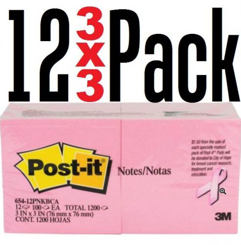 3m post-it super sticky note pad 12 pack 3&#034;x3&#034; 100 sheets a pack for sale