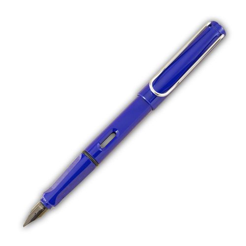 Lamy safari shiny blue fountain pen - extra fine nib for sale