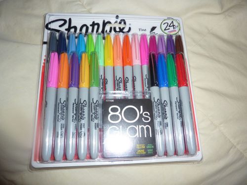 Sharpie 24 ct pens NEW 80&#039;s glam colors. 1st bid wins