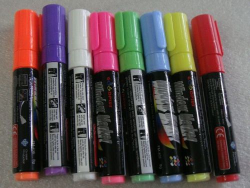 8pc/lot Led neon board pen Highlighter Fluorescent Marker pen Led Writing Board