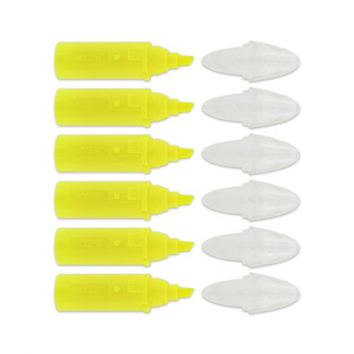 6 Papermate Tandem Accent Yellow Highlighter Refills