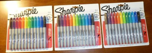 Sharpie Fine Point Assorted  (30075)  Permanent Markers (36 Markers)