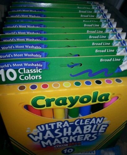 BULK BUY 100 CRAYOLA CLASSIC ULTRA-CLEAN MARKERS Home Office School BUDGET SAVE