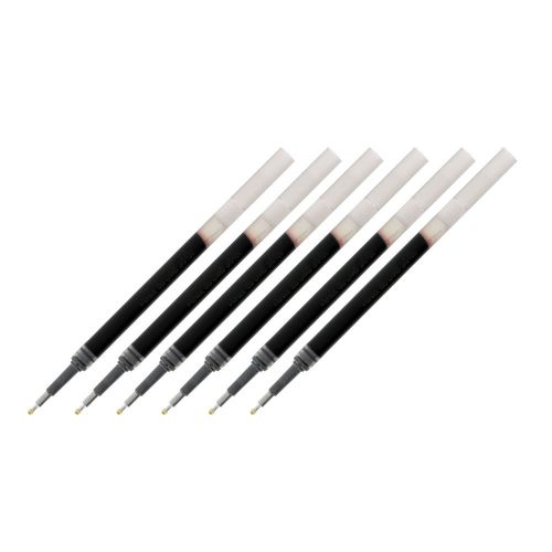 6 Pentel Energel Retractable &amp; Deluxe Liquid Gel Refill NeedleTip Fine Black Ink