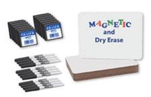 Flipside magnetic dry erase board class pack 9&#039;&#039; x 12&#039;&#039; set of 12 for sale