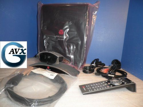 Polycom hdx 6000v-1080 +1year warranty, ee view camera w/ built-in mics complete for sale
