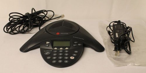 Polycom soundstation 2, 2201-16000-601 conference phone with power supply for sale