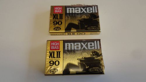 AA6:  Lot of 2 New MAXELL XLII 90 HIGH Bias Audio Cassette