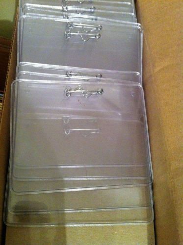100 Clear Badge Holder with pin Convention Vendor