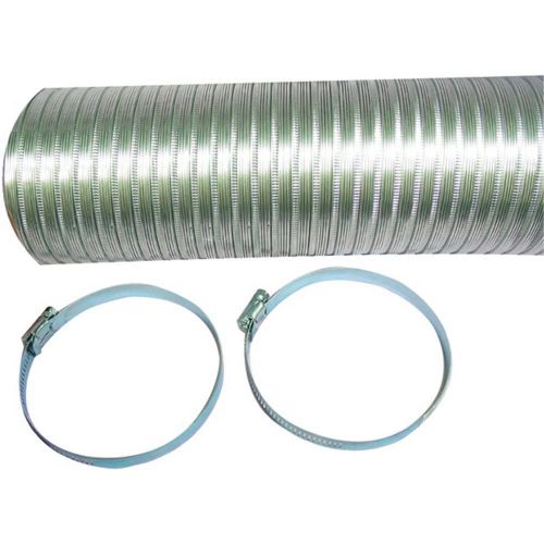 Deflecto a048mx/9 semi-rigid flexible aluminum duct +2 metal worm drive clamps for sale