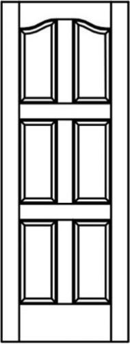 6 panel equal eyebrow stile&amp;rail interior wood doors 20 wood species model# 6ecc for sale