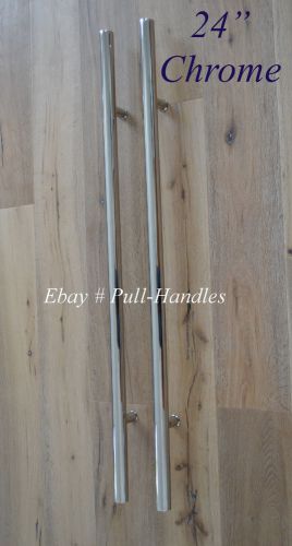 24&#034; Inches Polished chrome Entry Ladder Pull Door Handle Shiny Mirror
