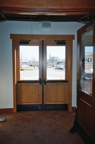 Brand new set of weather shield commercial restaurant double doors exterior/inte for sale
