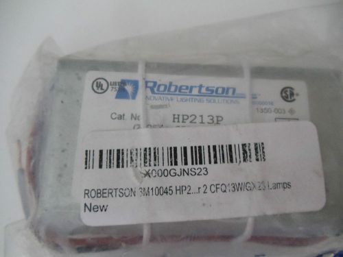 Robertson 3m10045 hp213p /b fluorescent ballast for 2 cfq13w/gx23 cfl lamps for sale