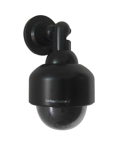 3 uniquexceptional udc6 outdoor dome fake security camera w/blinking light black for sale