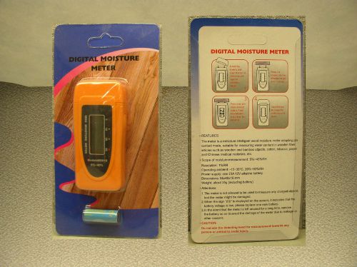 US SELLER! digital LCD 2-pin moisture meter detector MD816 wood tester +battery