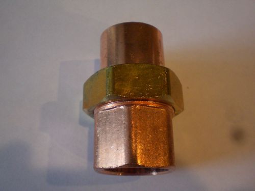 (5) 1&#034;  copper &amp; brass union, copper pipe plumbing part new sweat / slip for sale